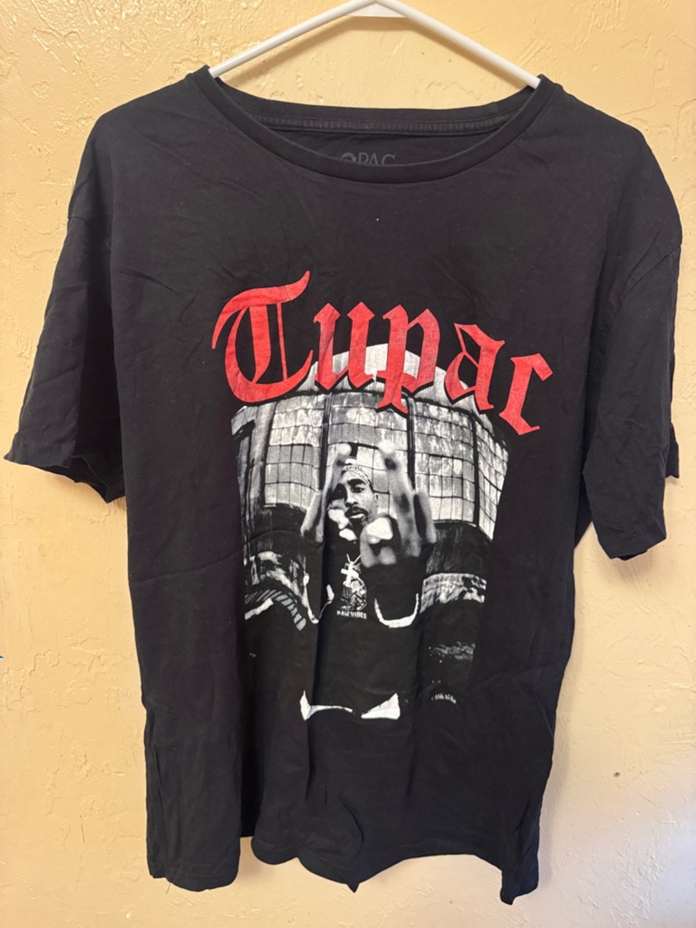 Tupac Black Graphic Short Sleeve Tee